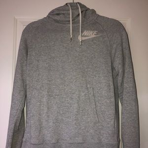 Cowl scrunchie neck grey Nike sweatshirt